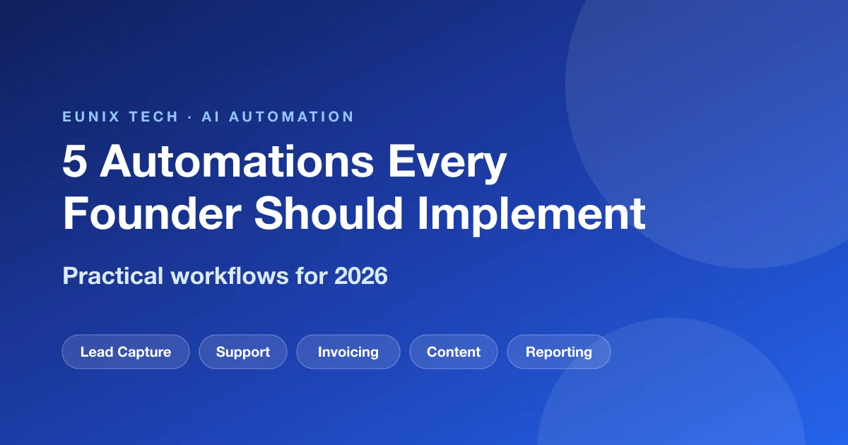 5 Automations Every Founder Should Implement in 2026