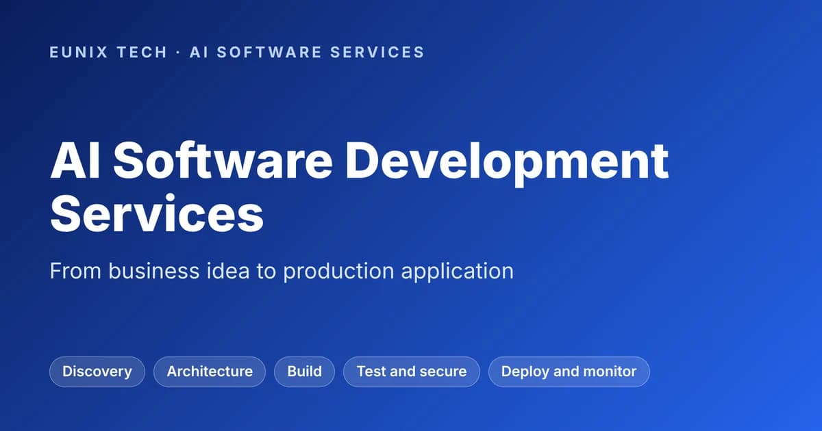 AI Software Development Services: From Business Idea to Production Application