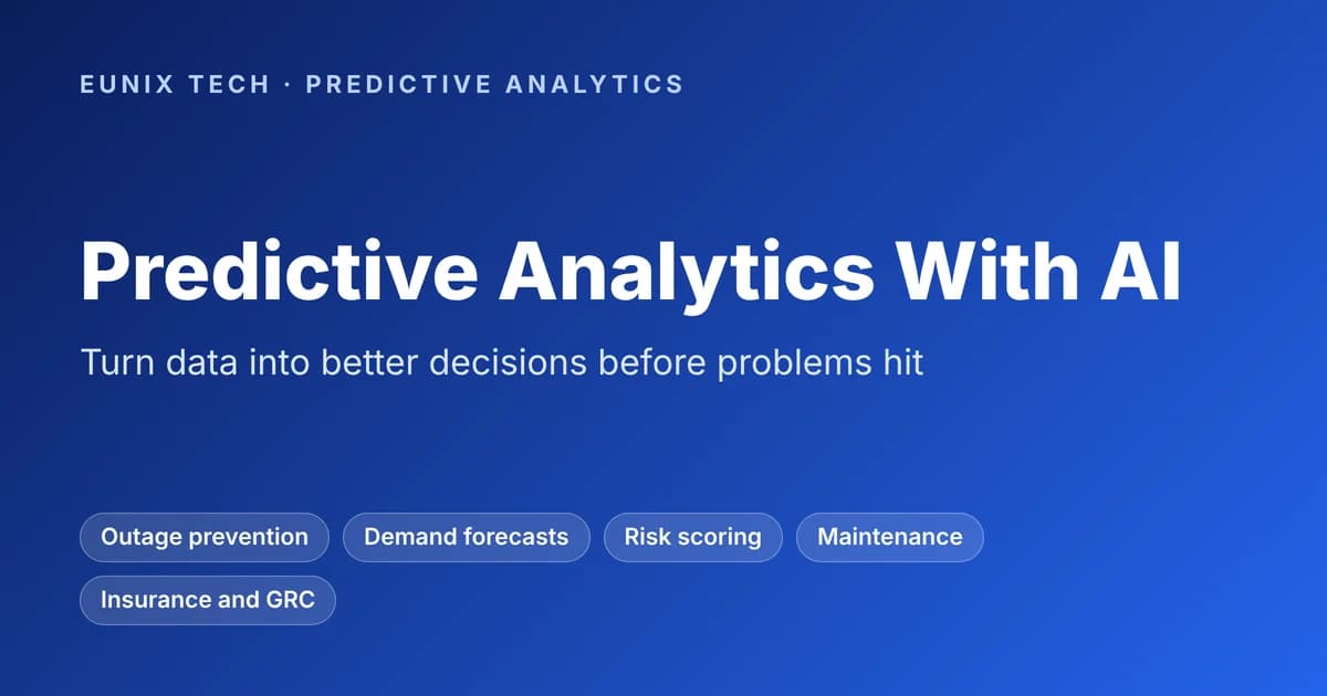 Predictive Analytics With AI: How Businesses Can Turn Data Into Better Decisions