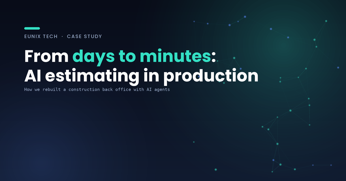 From days to minutes: AI estimating in production