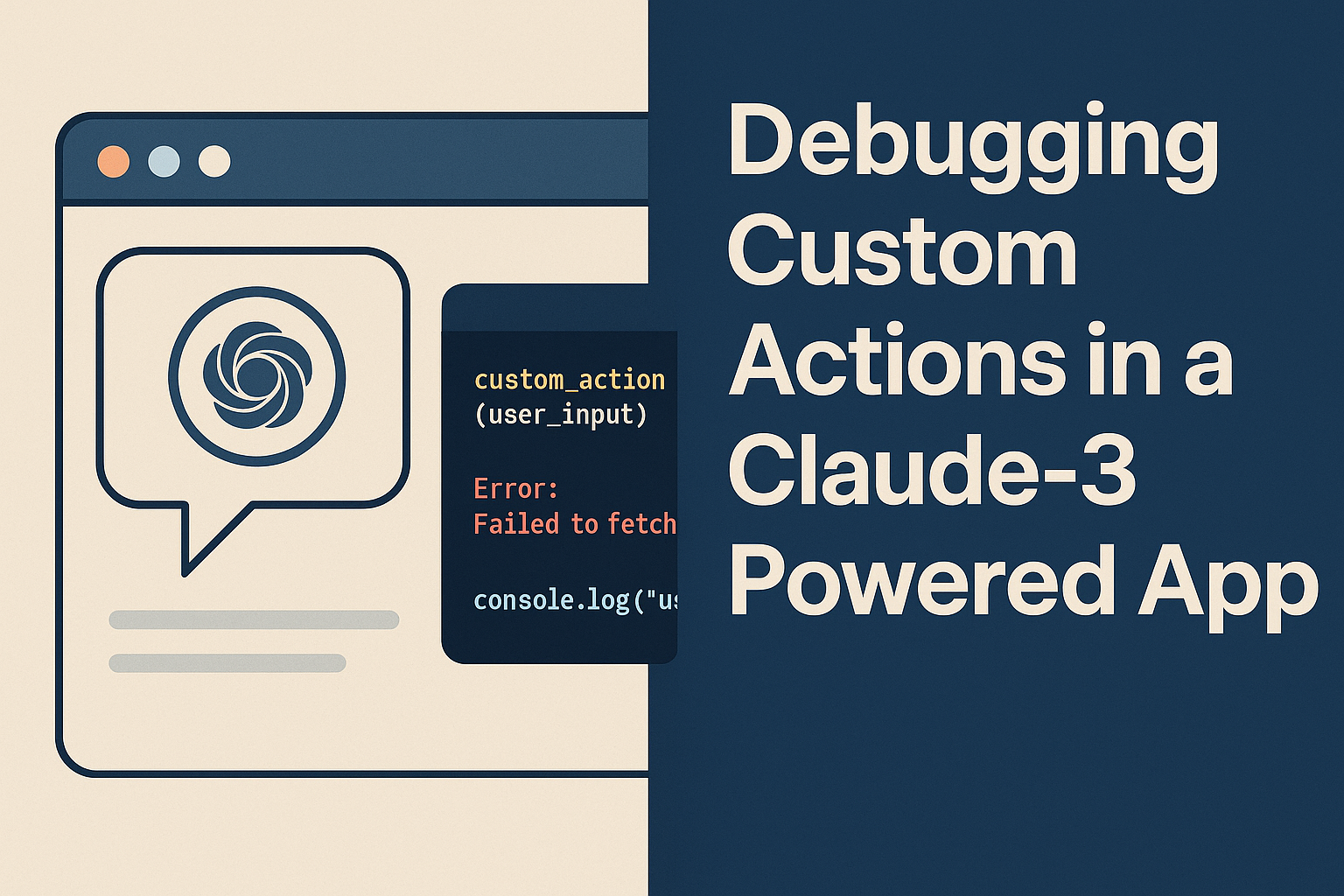 Debugging Custom Actions in a Claude-3 Powered App
