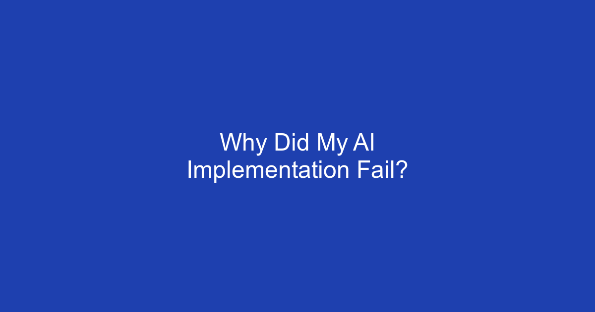 Failed AI Project Analysis
